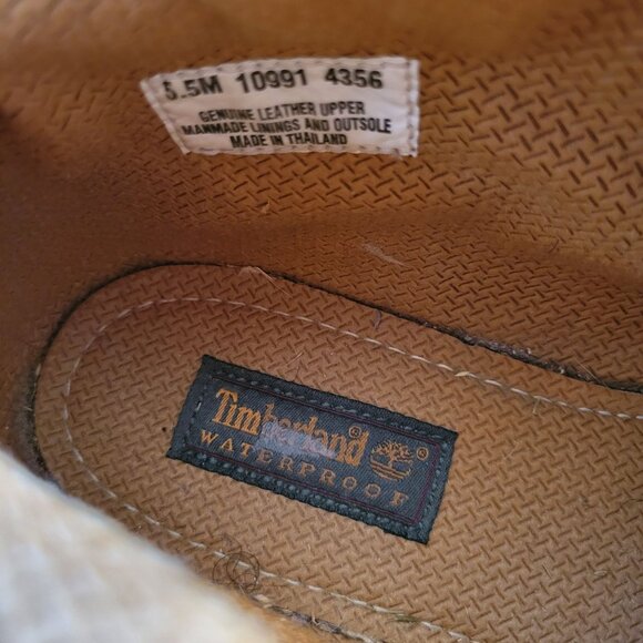 Timberland‎ Wheat High Top Boots Leather Chunky Work 10991 Waterproof Womens 7 - Picture 7 of 7